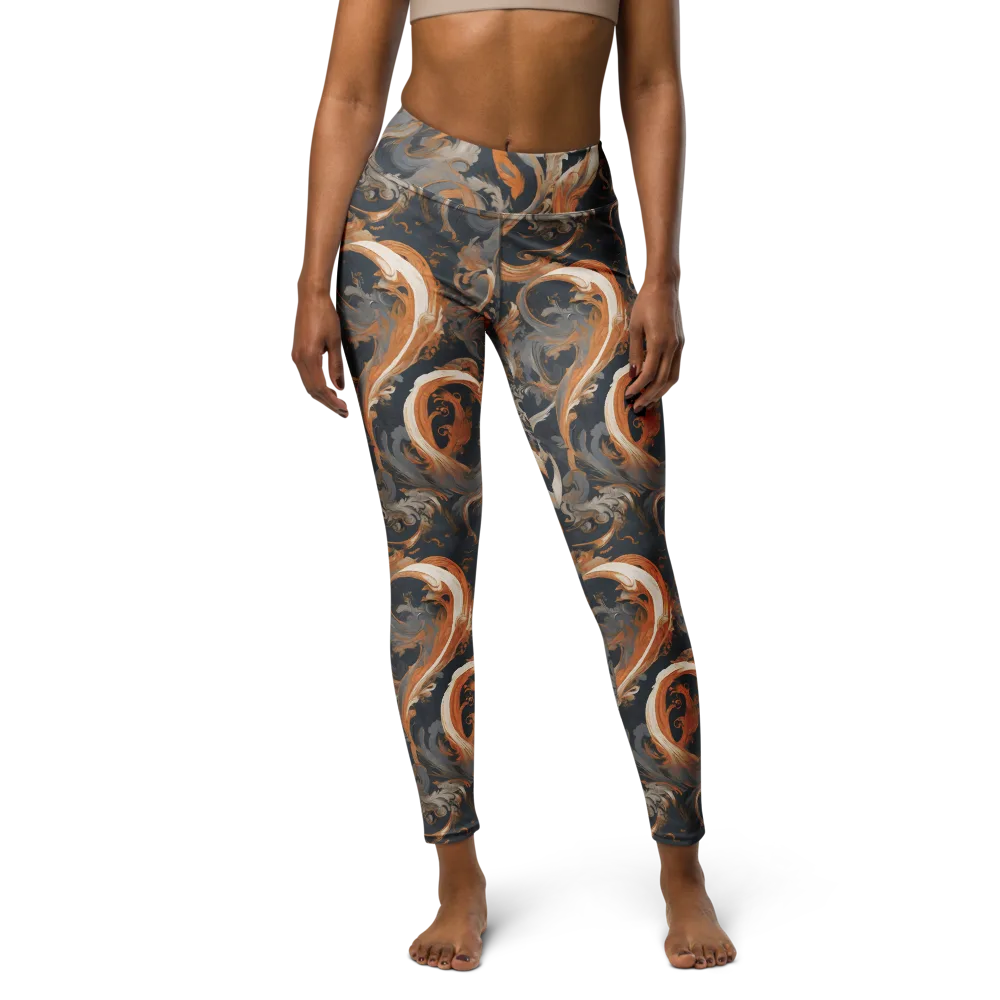 Nocturne Arabesque on Yoga Leggings — Front