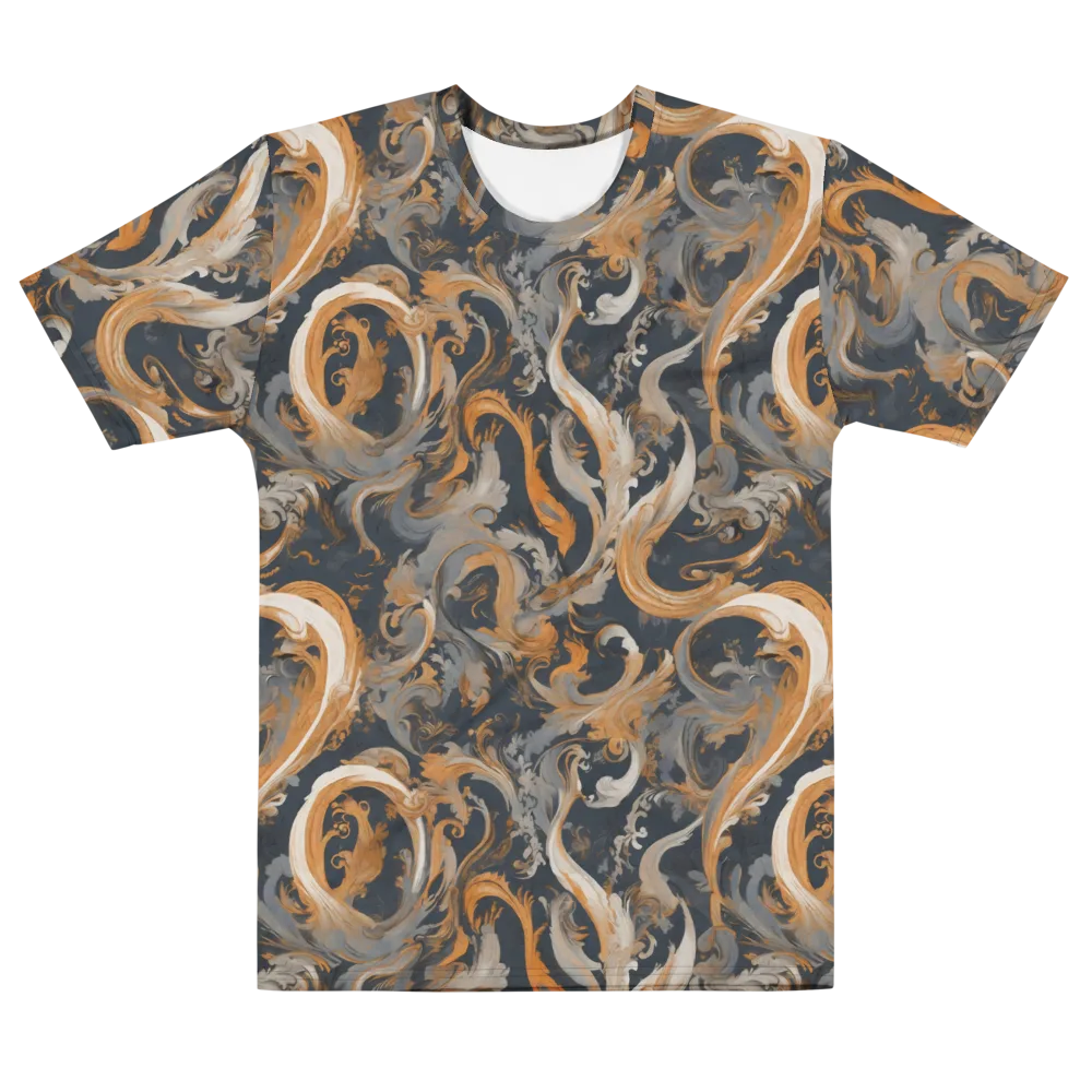 Nocturne Arabesque on Men's Cotton Crew Neck T-Shirt — Front