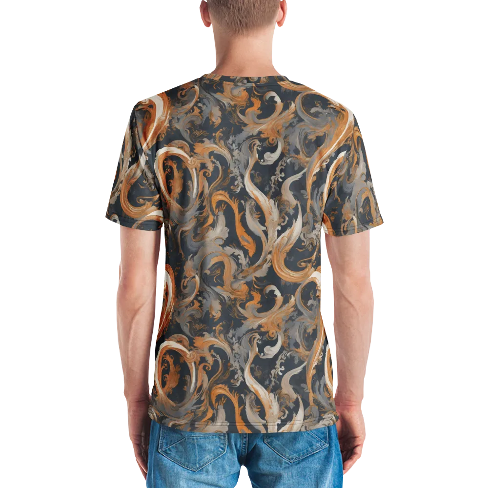 Nocturne Arabesque on Men's Crew Neck T-Shirt — Back