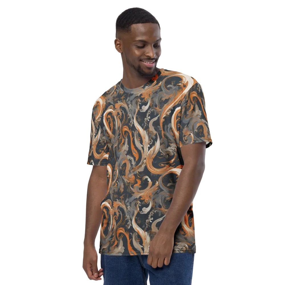 Nocturne Arabesque on Men's Crew Neck T-Shirt — Left