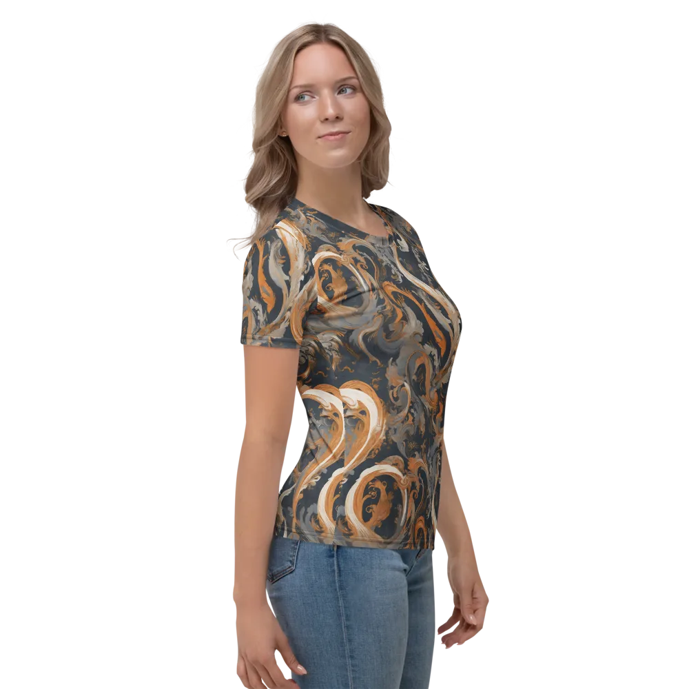 Nocturne Arabesque on Women's Crew Neck T-Shirt — Right
