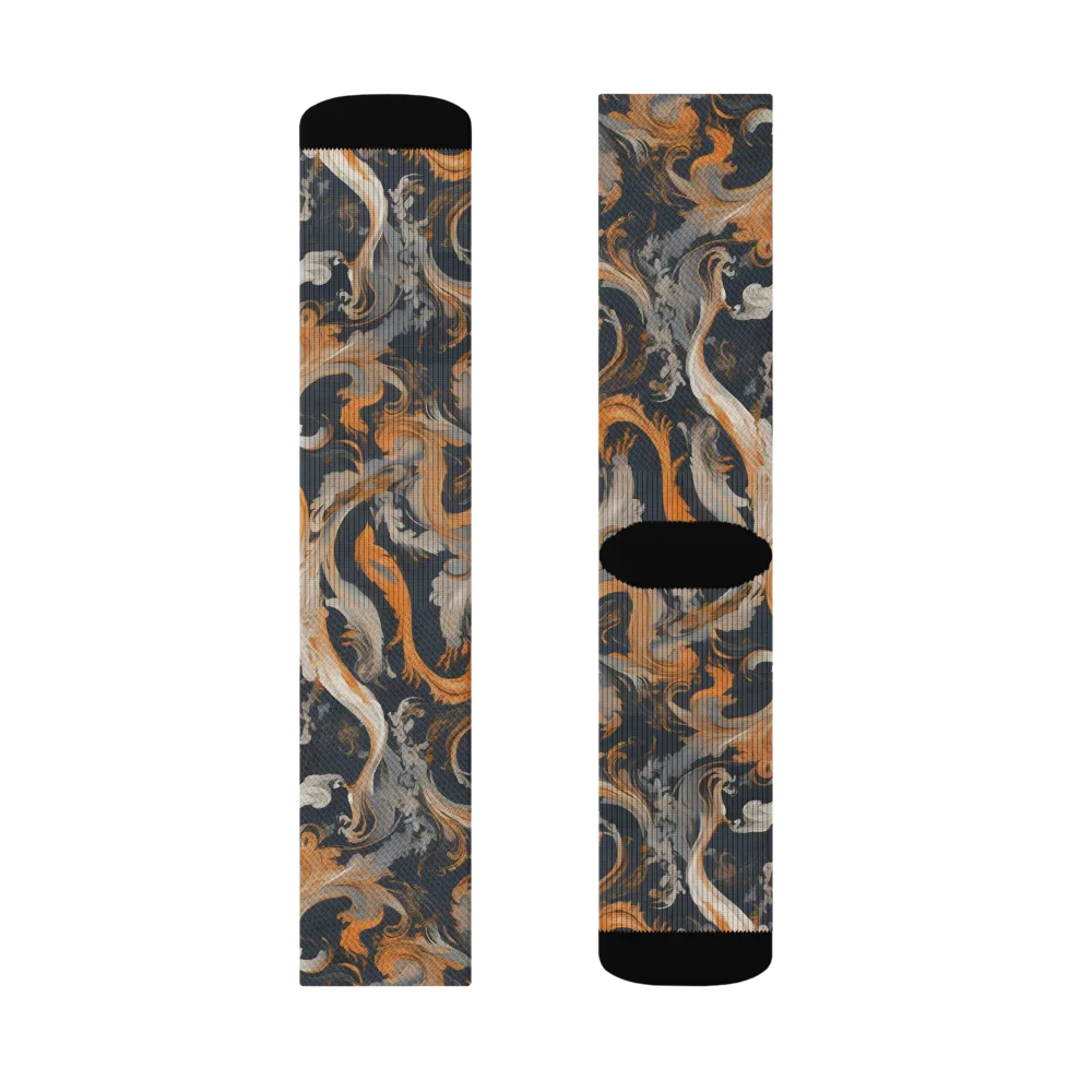 Nocturne Arabesque on Socks — Left Sock