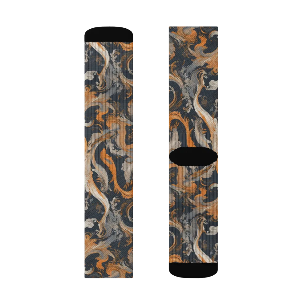 Nocturne Arabesque on Socks — Right Sock