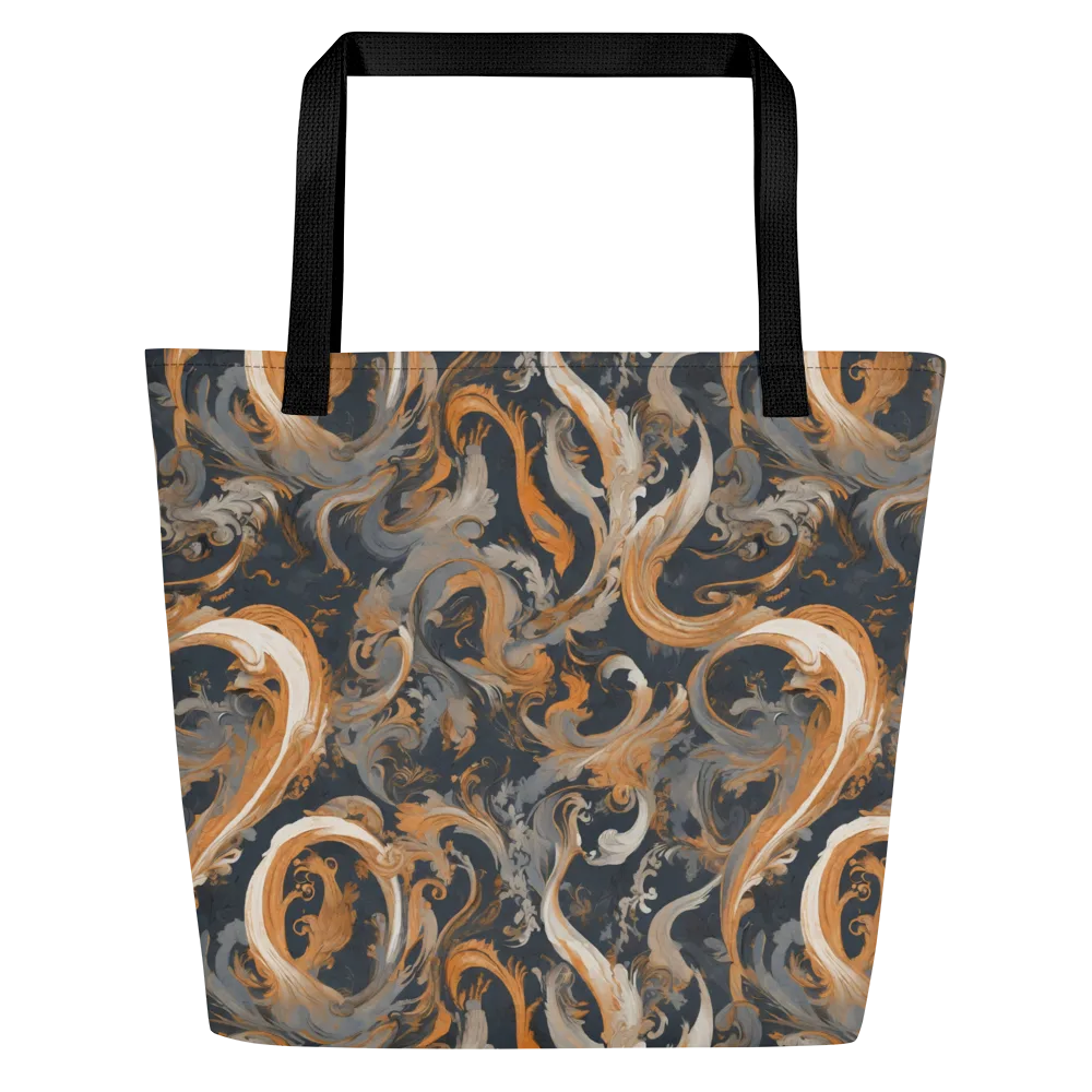 Nocturne Arabesque on Large Tote Bag W/ Pocket — Front
