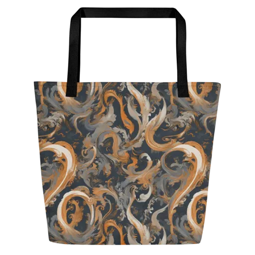 Nocturne Arabesque on a Large Tote Bag W/ Pocket