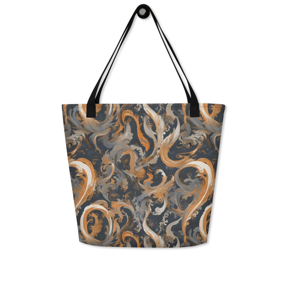 Nocturne Arabesque on Large Tote Bag W/ Pocket — Front