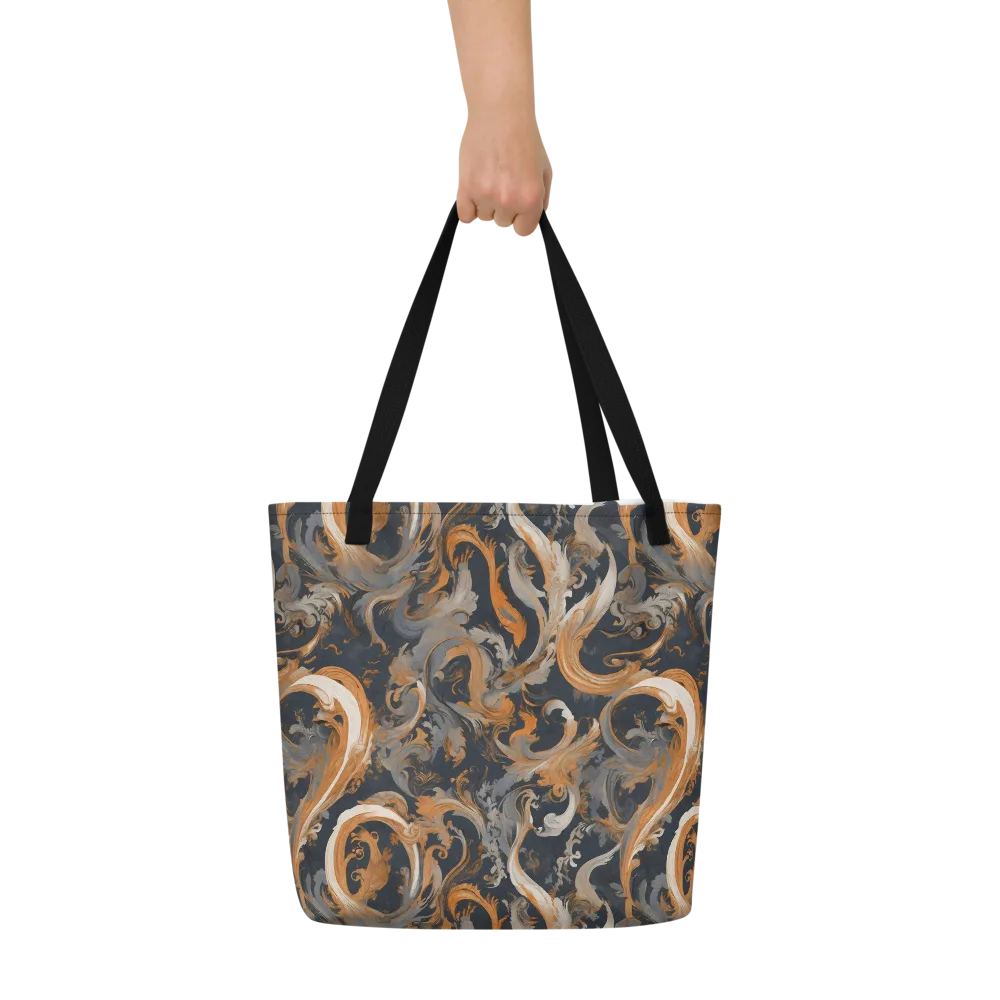 Nocturne Arabesque on Large Tote Bag W/ Pocket — Front