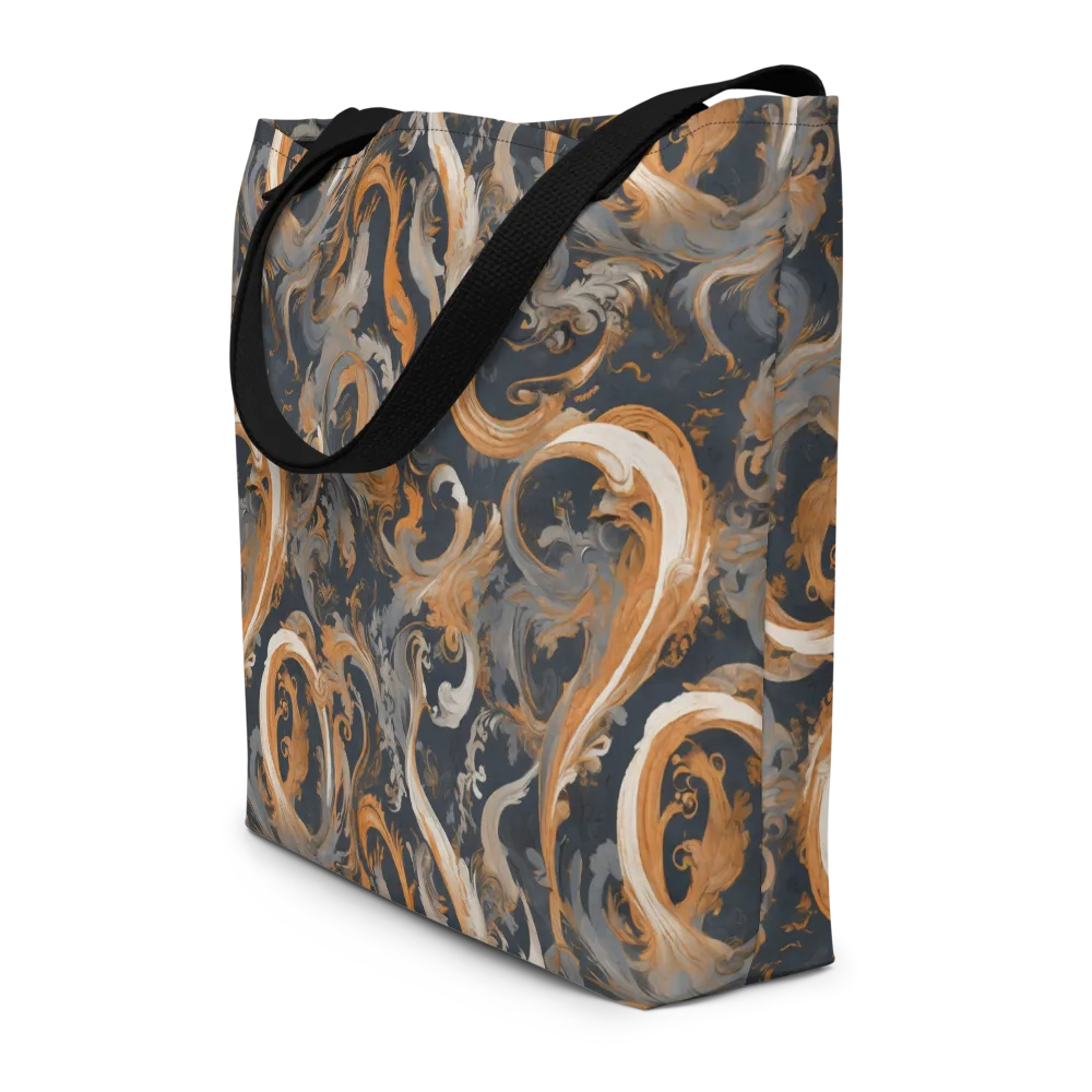 Nocturne Arabesque on Large Tote Bag W/ Pocket — Front