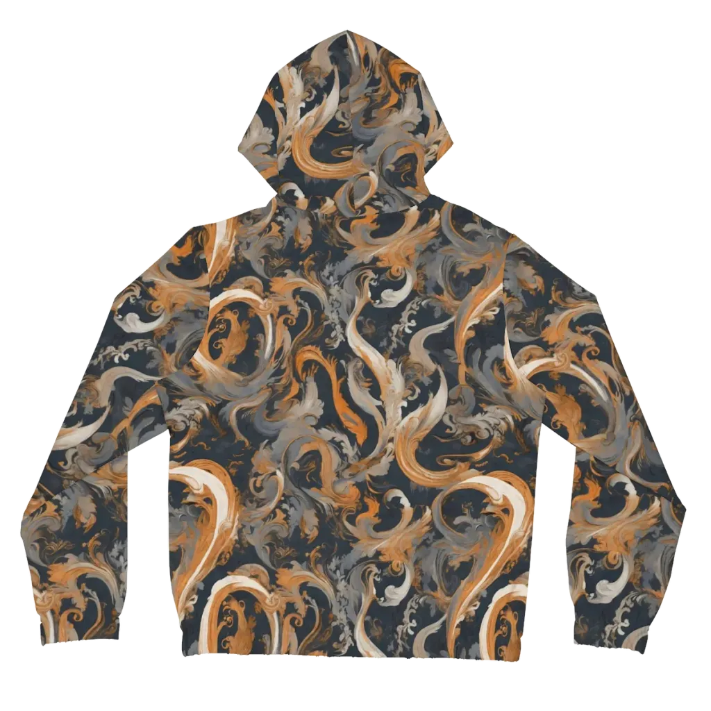 Nocturne Arabesque on Women's Full-Zip Hoodie — Back