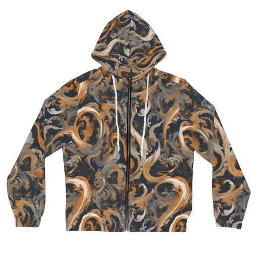 Nocturne Arabesque on a Women's Full-Zip Hoodie