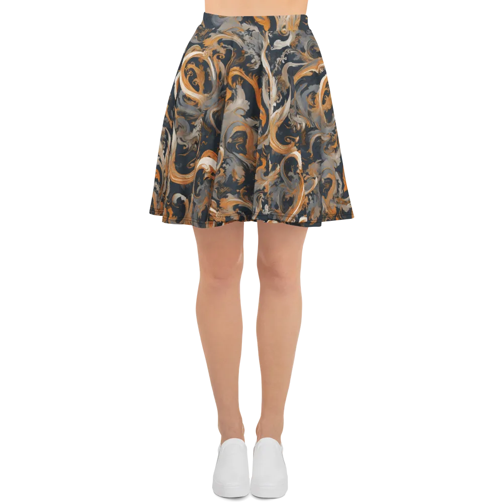 Nocturne Arabesque on Skater Skirt — Front