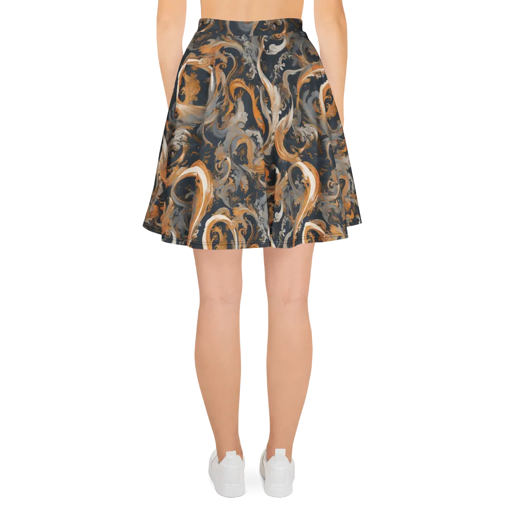 Nocturne Arabesque on Skater Skirt — Back