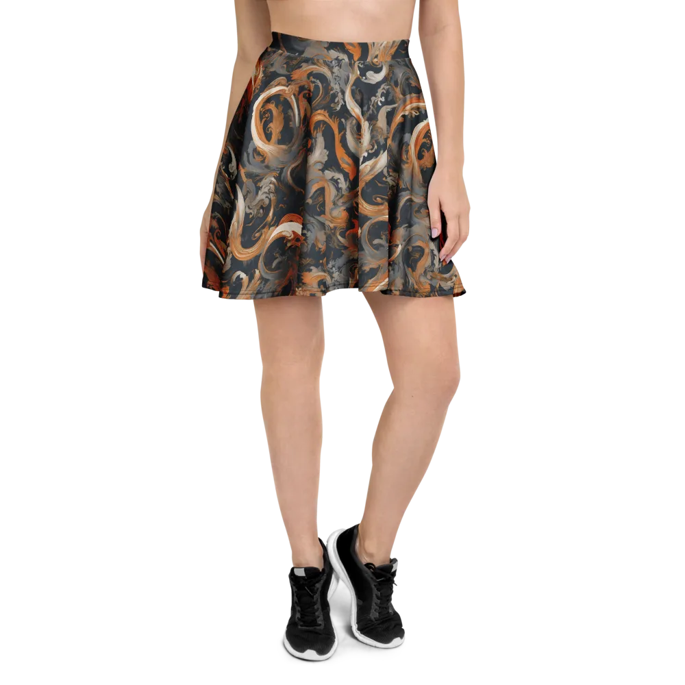 Nocturne Arabesque on Skater Skirt — Front