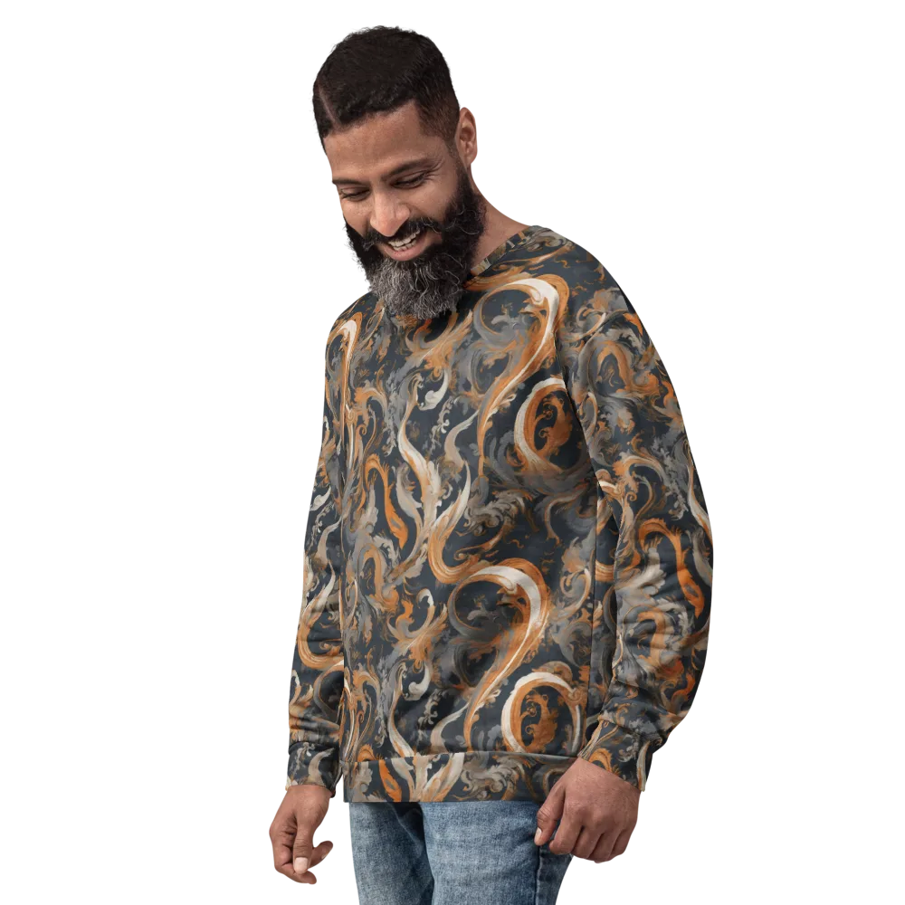 Nocturne Arabesque on Sweatshirt — Left Front