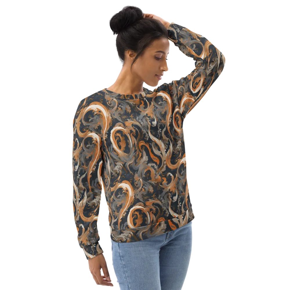Nocturne Arabesque on Sweatshirt — Right Front
