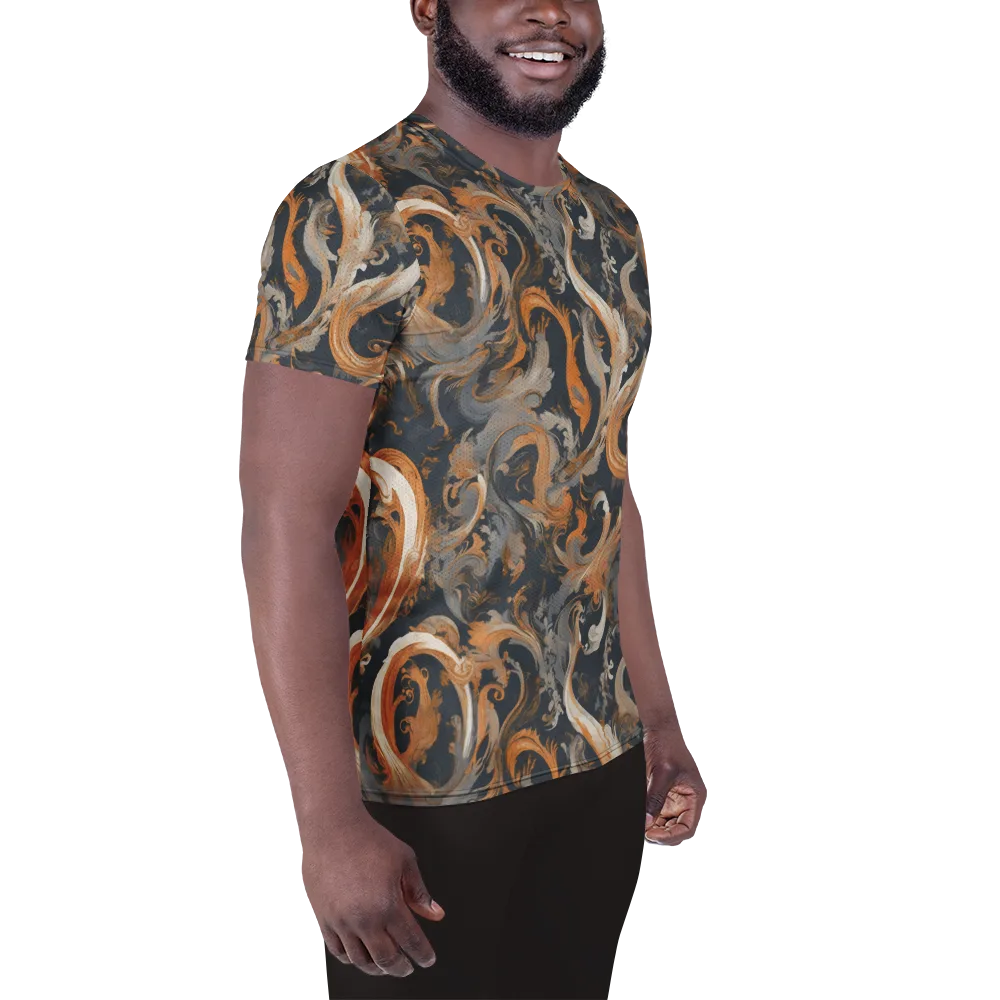Nocturne Arabesque on Men's Athletic T-Shirt — Right
