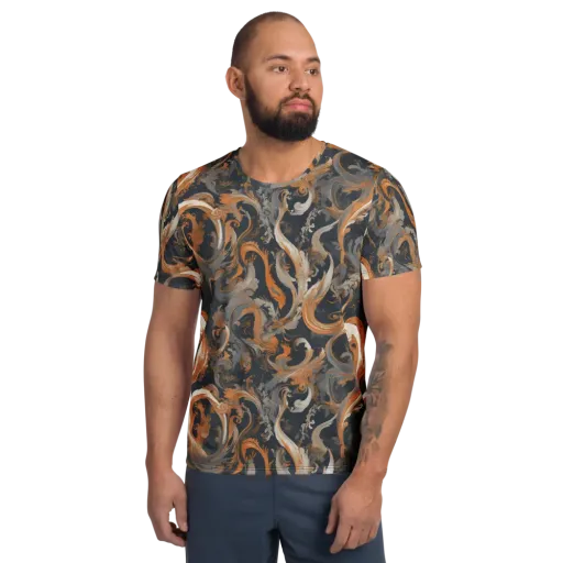 Nocturne Arabesque on a Men's Athletic T-Shirt