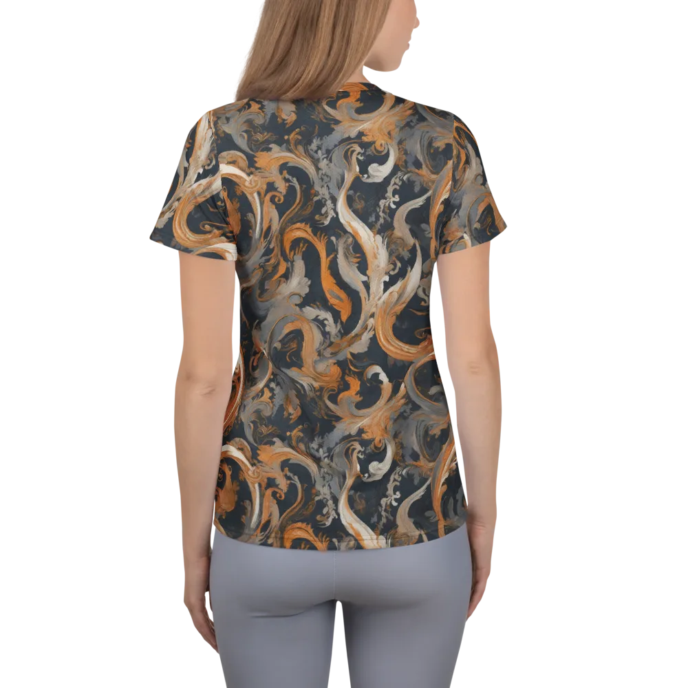 Nocturne Arabesque on Women's Athletic T-Shirt — Back