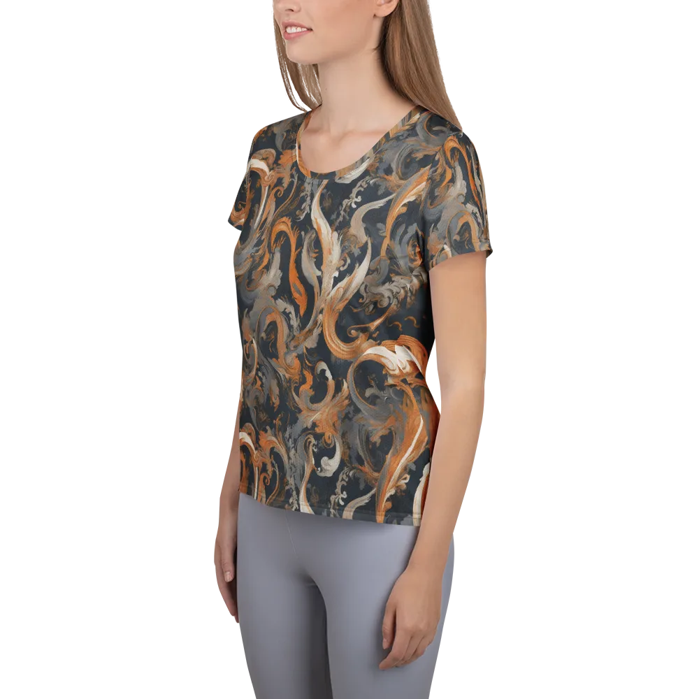 Nocturne Arabesque on Women's Athletic T-Shirt — Left