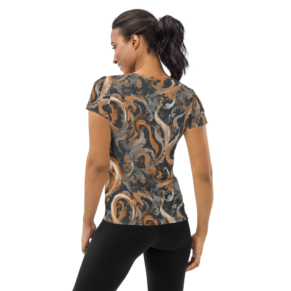Nocturne Arabesque on Women's Athletic T-Shirt — Back