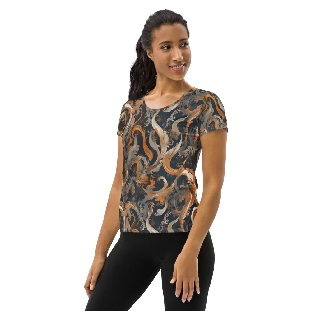 Nocturne Arabesque on Women's Athletic T-Shirt — Left