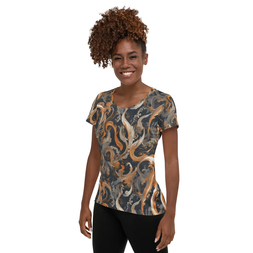 Nocturne Arabesque on Women's Athletic T-Shirt — Left