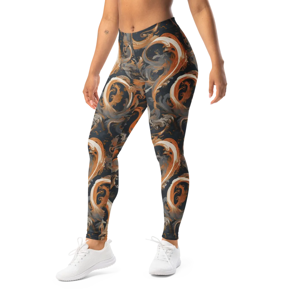 Nocturne Arabesque on Leggings — Left Front