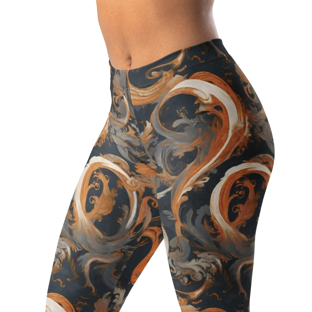 Nocturne Arabesque on Leggings — Left Front