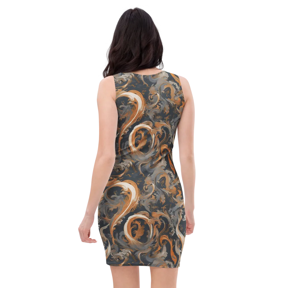 Nocturne Arabesque on Bodycon Dress — Back