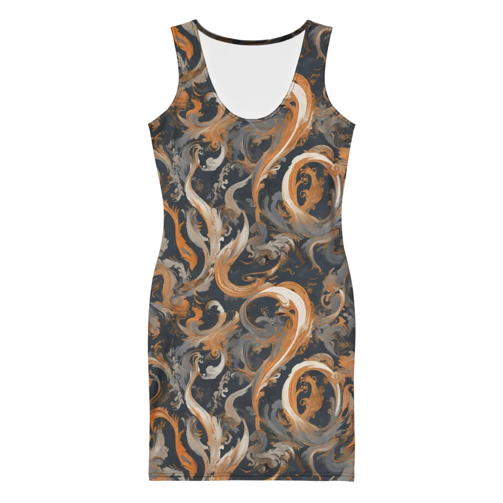 Nocturne Arabesque on Bodycon Dress — Front