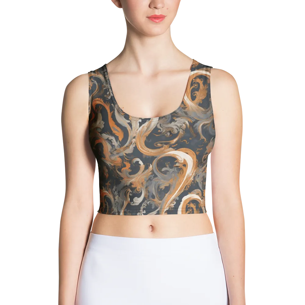 Nocturne Arabesque on Crop Top — Front