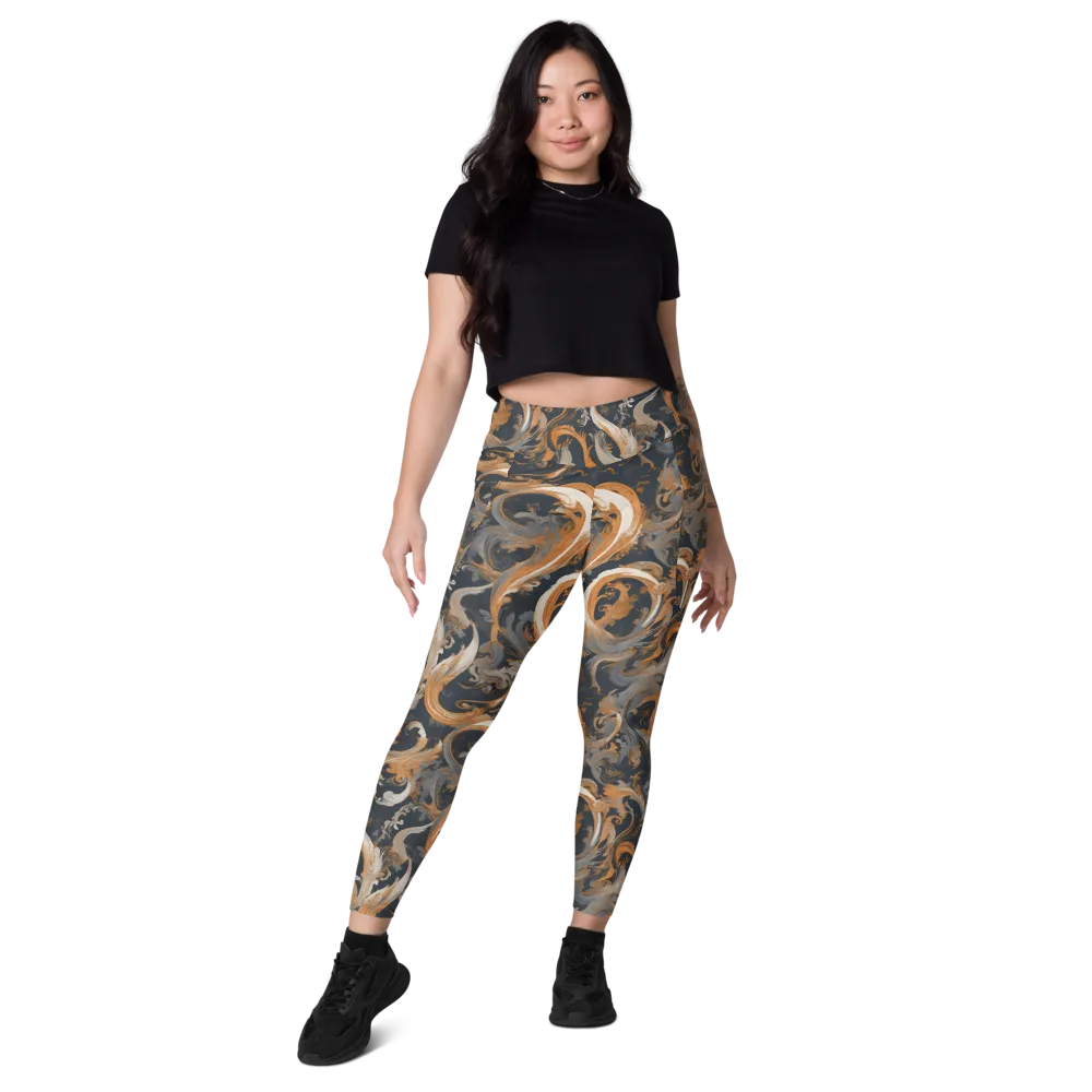 Nocturne Arabesque on Leggings with Pockets — Front
