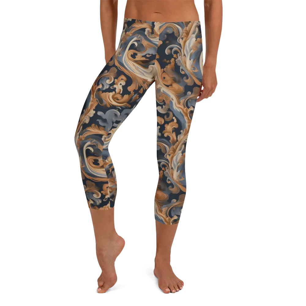 Rococo Tide on Capri Leggings — Front