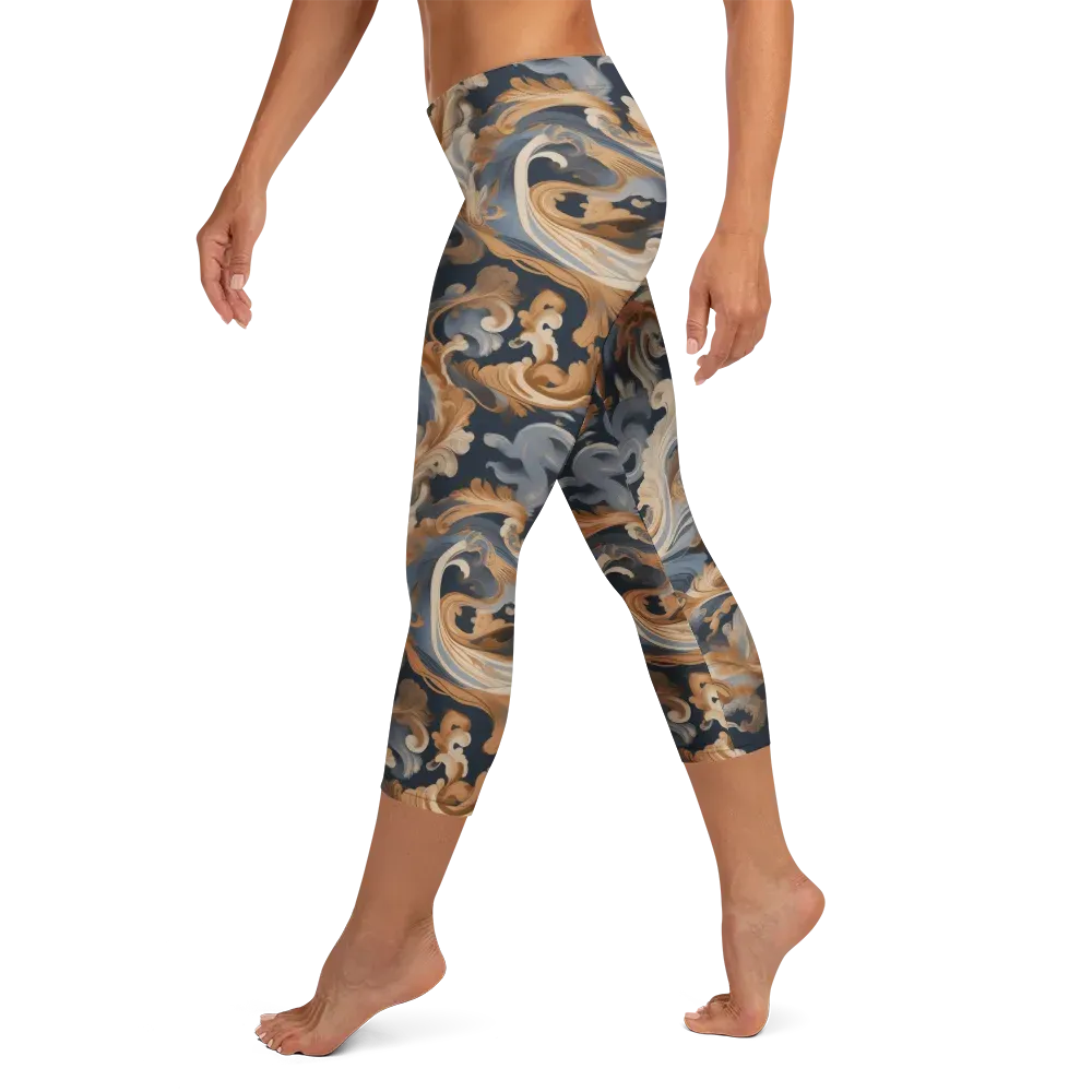 Rococo Tide on Capri Leggings — Left