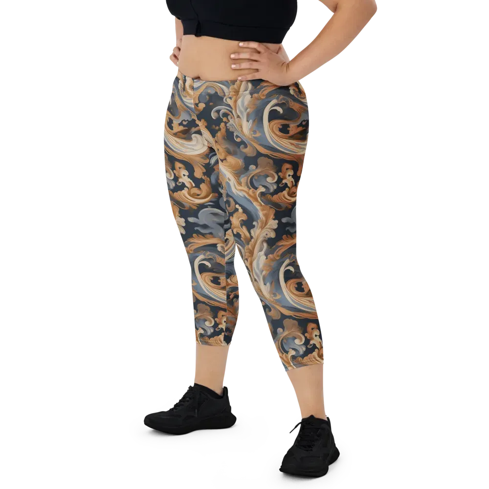 Rococo Tide on Capri Leggings — Front