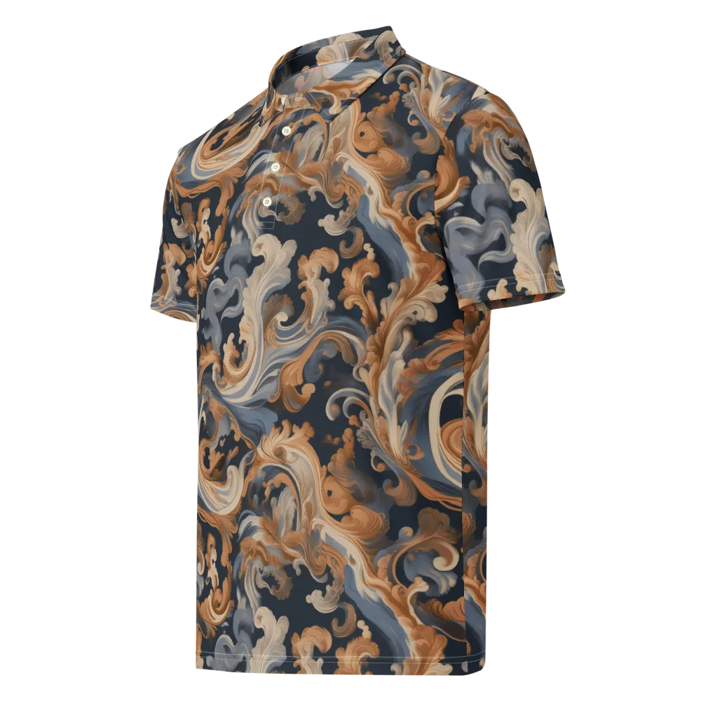 Rococo Tide on Men's Slim Fit Polo Shirt — Left Front
