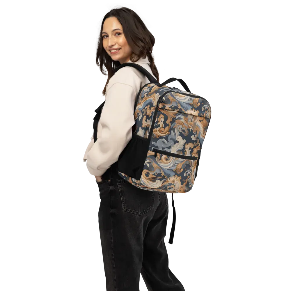 Rococo Tide on Utility Backpack — Back