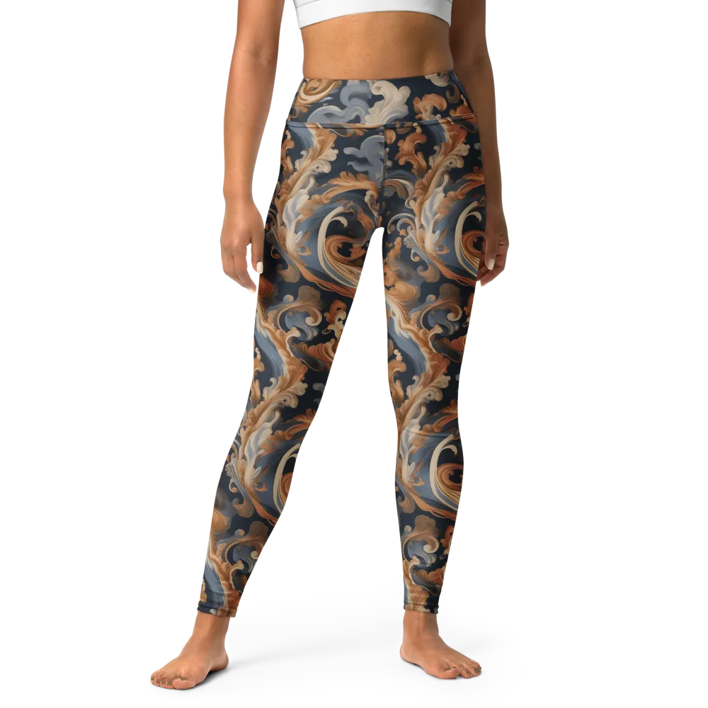 Rococo Tide on Yoga Leggings — Front