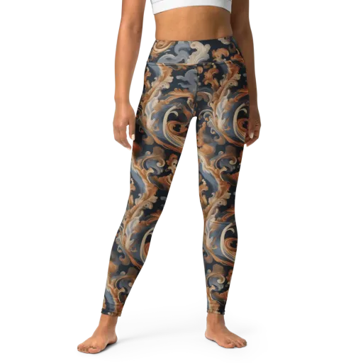 Rococo Tide on a Yoga Leggings