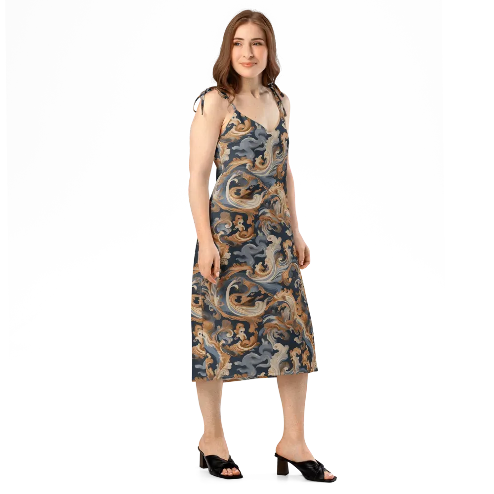 Rococo Tide on Slip Dress — Right Front