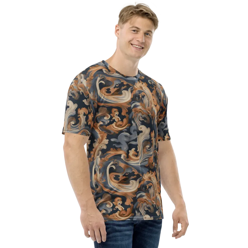 Rococo Tide on Men's Crew Neck T-Shirt — Right