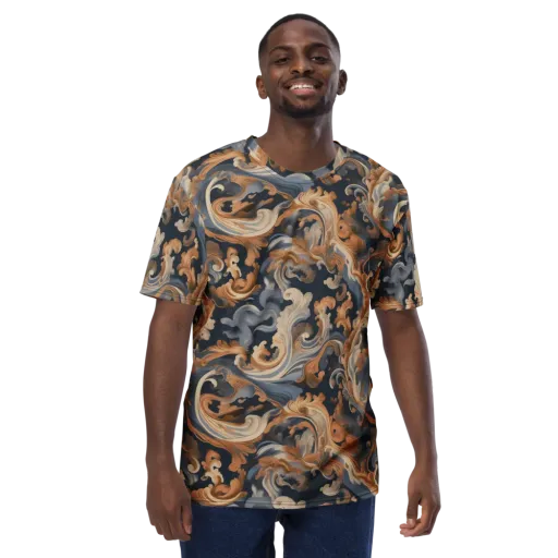 Rococo Tide on a Men's Crew Neck T-Shirt