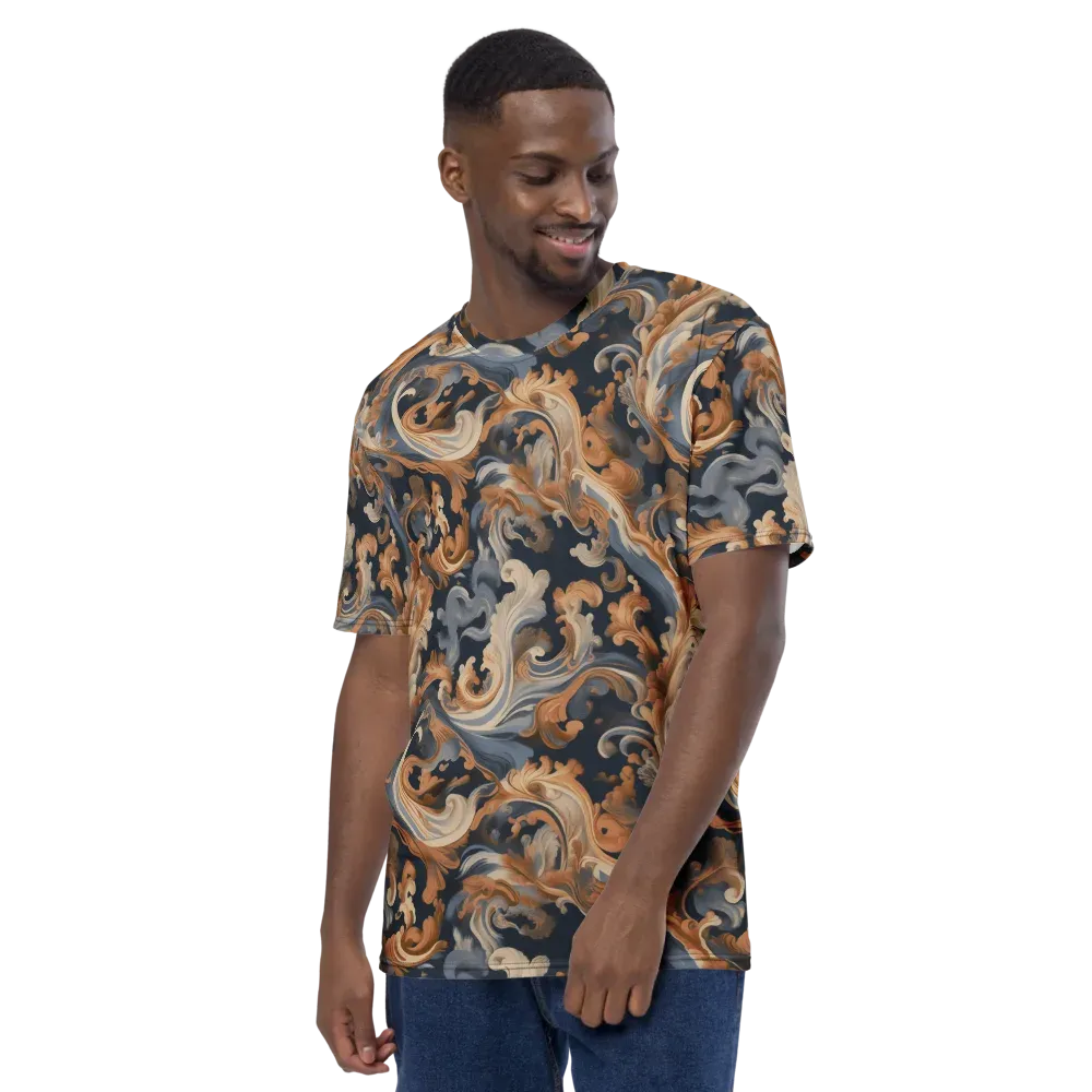 Rococo Tide on Men's Crew Neck T-Shirt — Left
