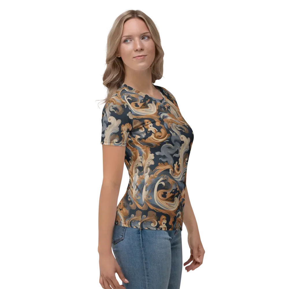 Rococo Tide on Women's Crew Neck T-Shirt — Right