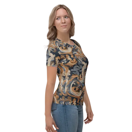 Rococo Tide on a Women's Crew Neck T-Shirt