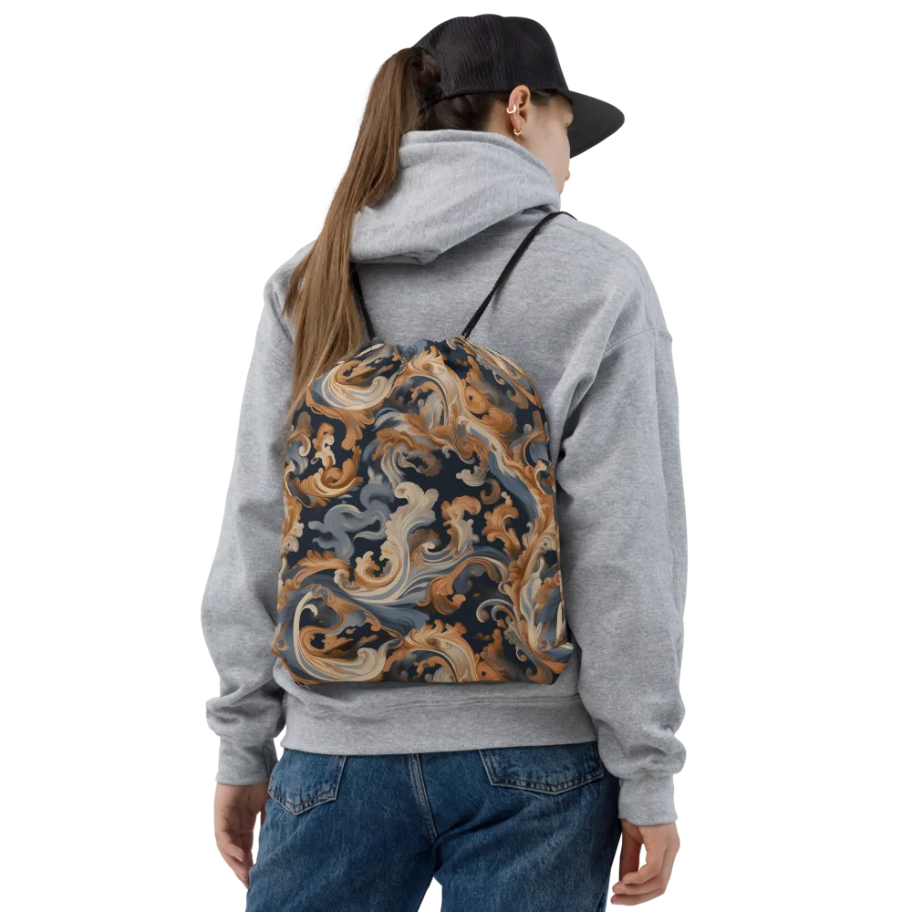 Rococo Tide on Drawstring Bag — Front