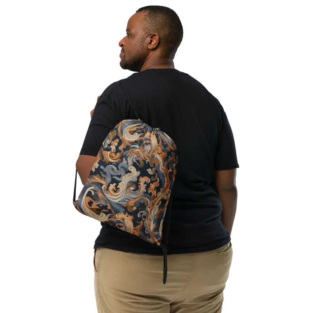 Rococo Tide on Drawstring Bag — Front