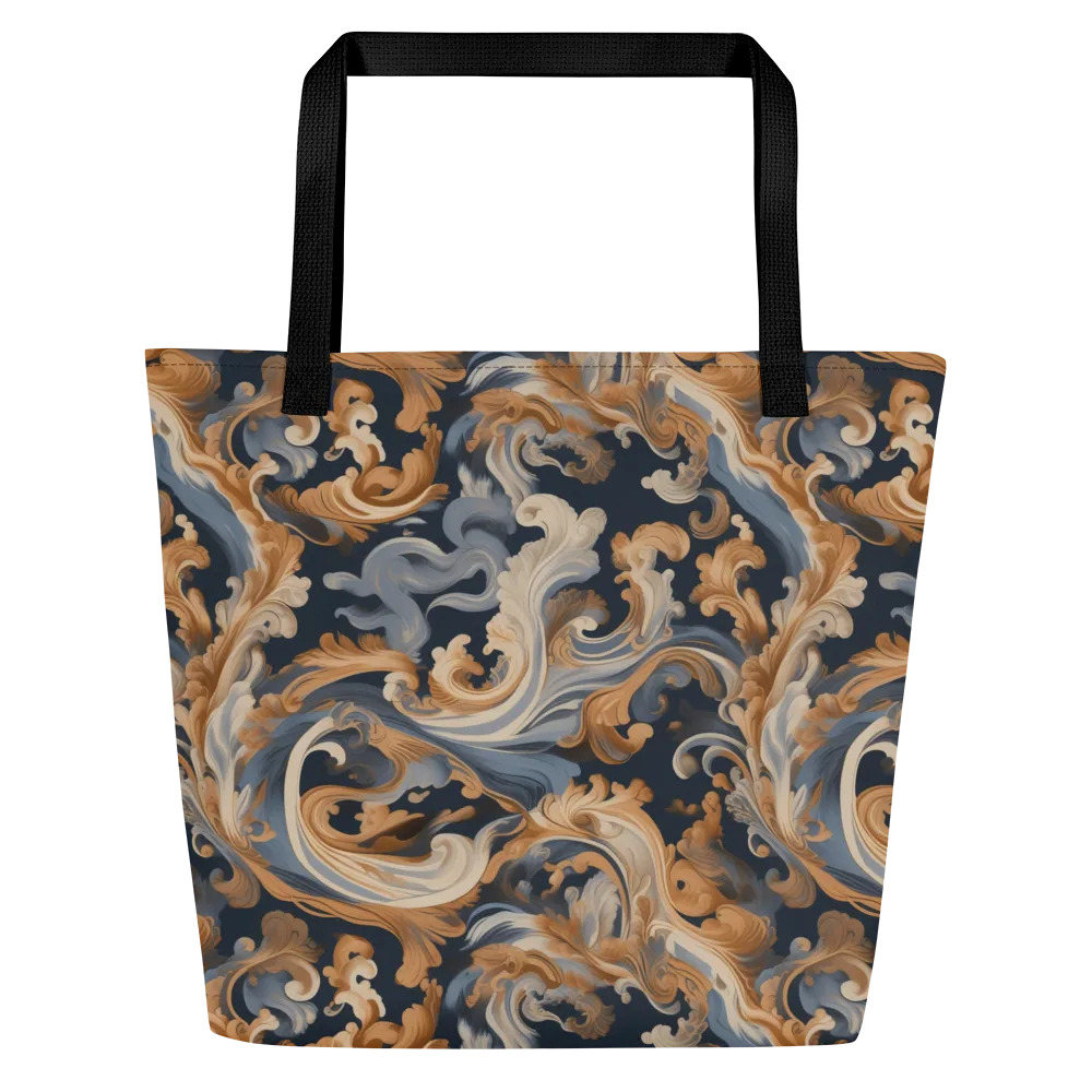 Rococo Tide on Large Tote Bag W/ Pocket — Front