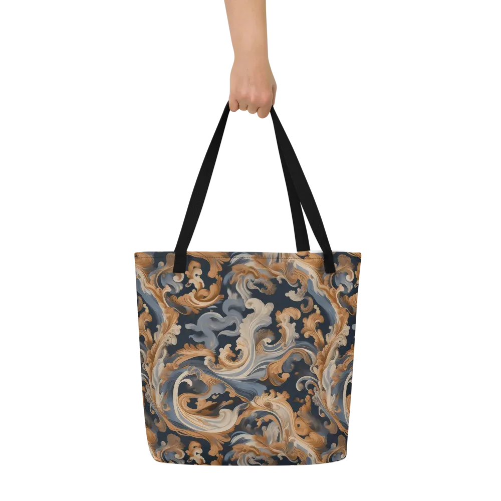 Rococo Tide on Large Tote Bag W/ Pocket — Front