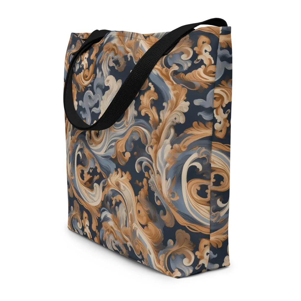 Rococo Tide on Large Tote Bag W/ Pocket — Front